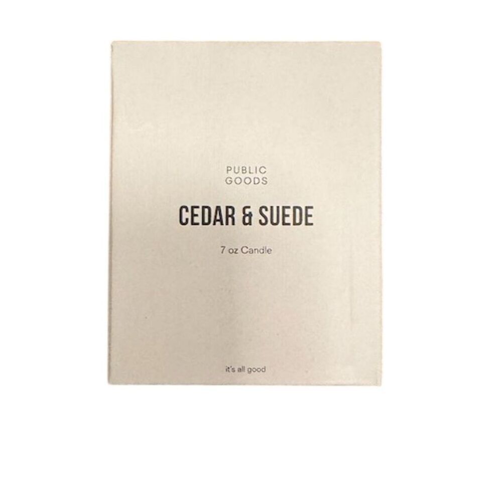 Public Goods Cedar & Suede Scented Soy Candle 7 oz - Picture 4 of 5